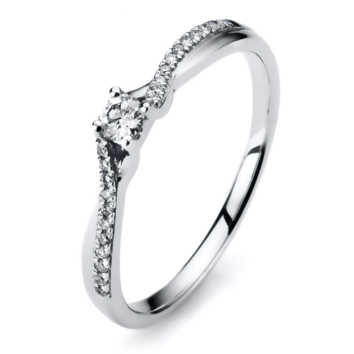 Solitaire mit Besatz Ring - 1A300