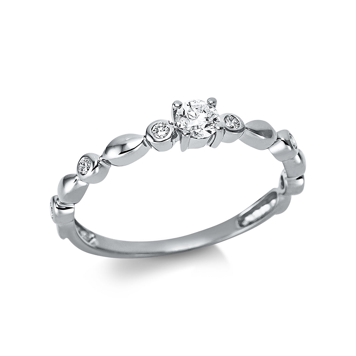 Solitaire mit Besatz Ring - 1BH87