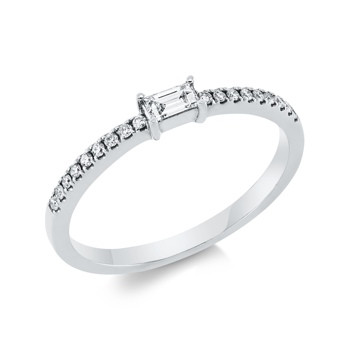 Solitaire mit Besatz Ring - 1DL44