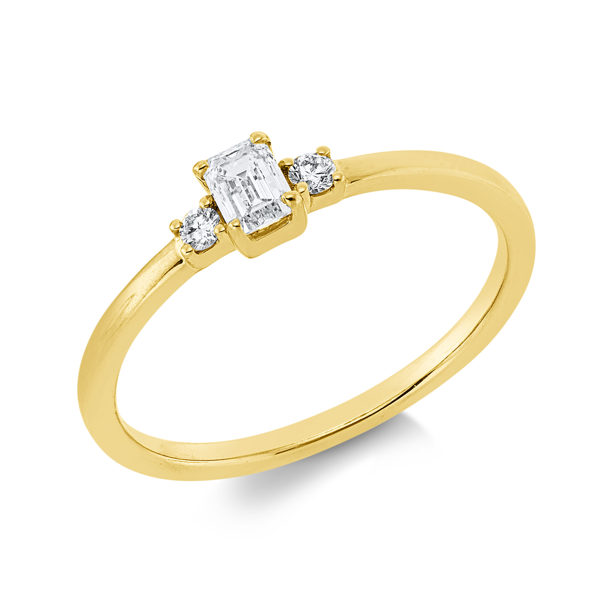 Solitaire mit Besatz Ring - 1HN04