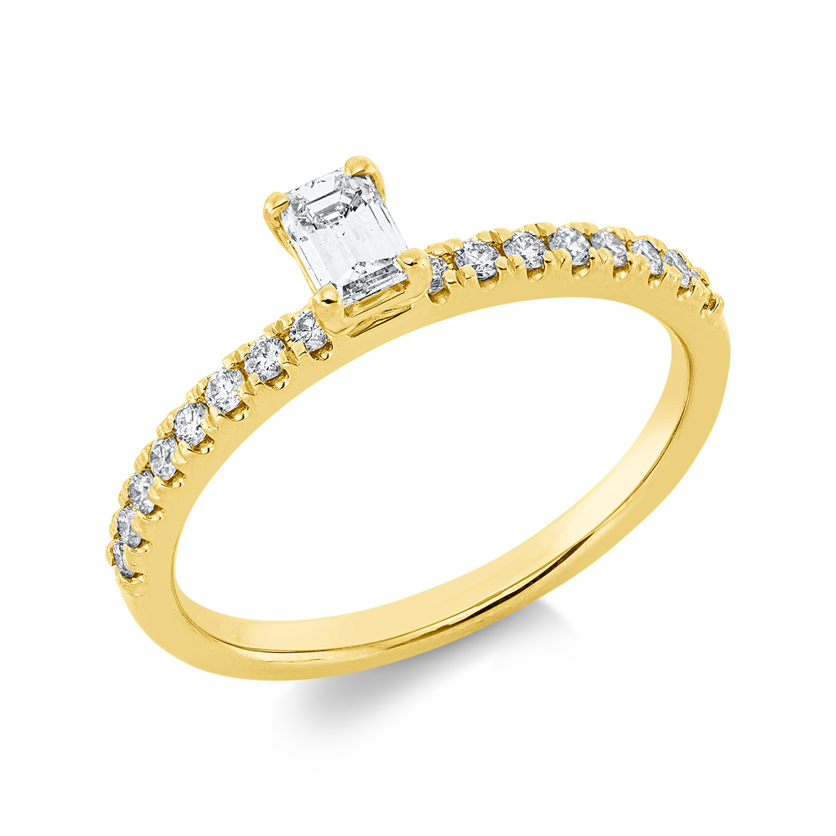 Solitaire mit Besatz Ring - 1HN16