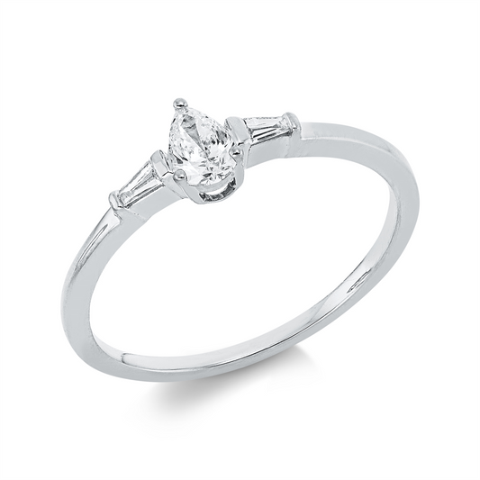 Solitaire mit Besatz Ring - 1IE36