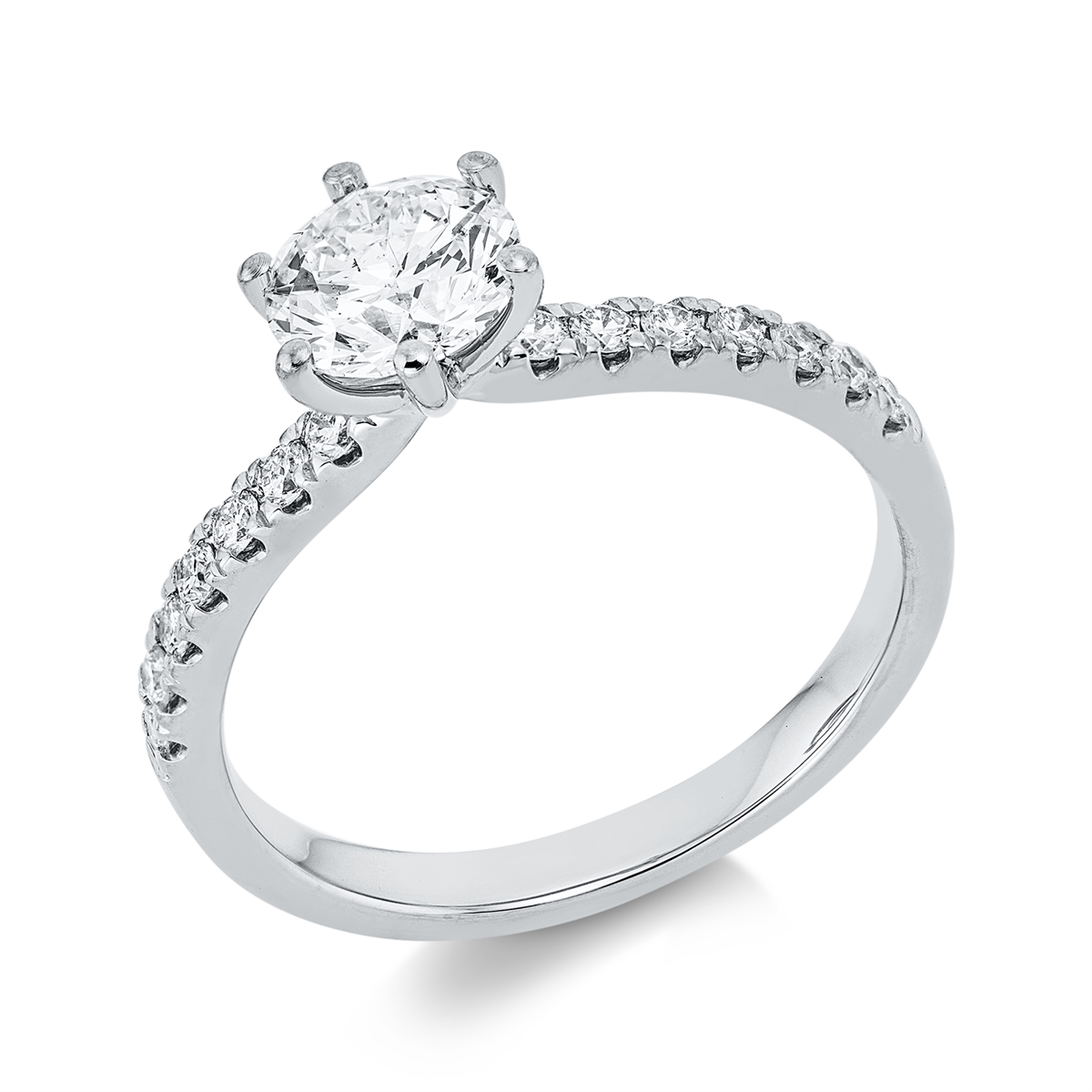 Solitaire mit Besatz Ring - 1IQ83