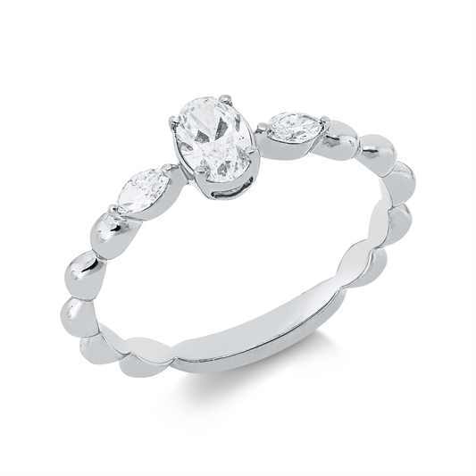 Solitaire mit Besatz Ring - 1IW07