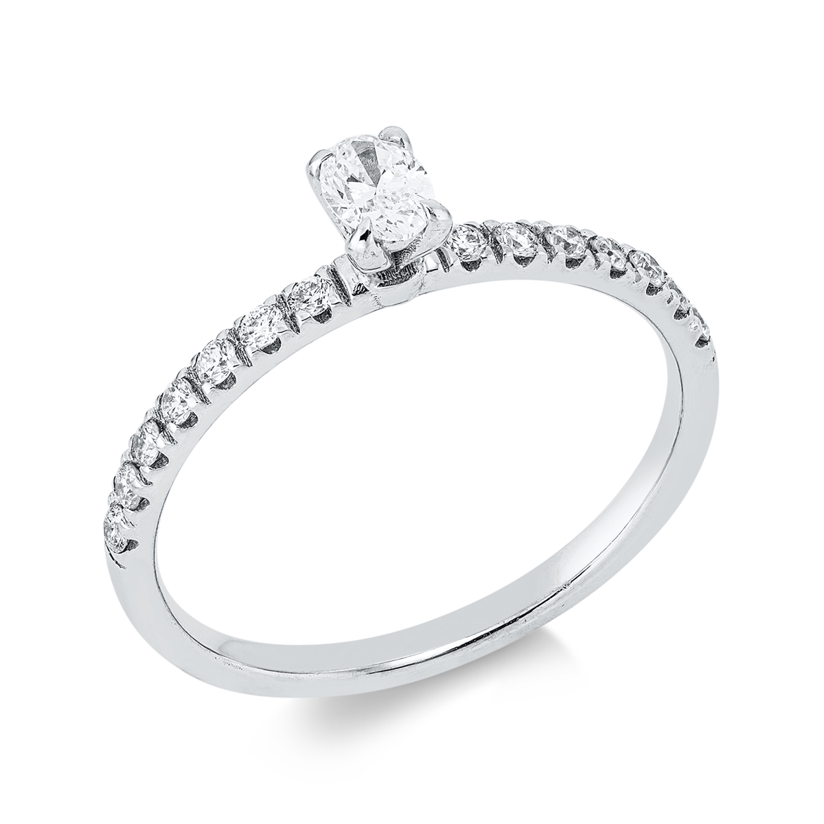 Solitaire mit Besatz Ring - 1JR37