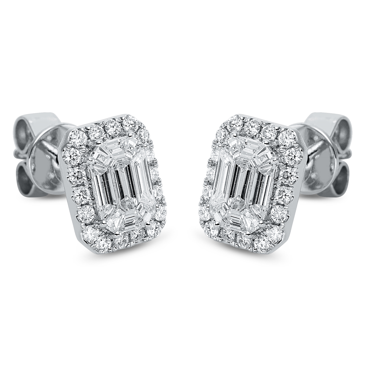 Baguette Illusion Ohrstecker - 2M647