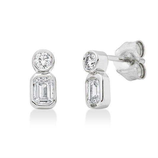 Solitaire mit Besatz Ohrstecker - 2Y289