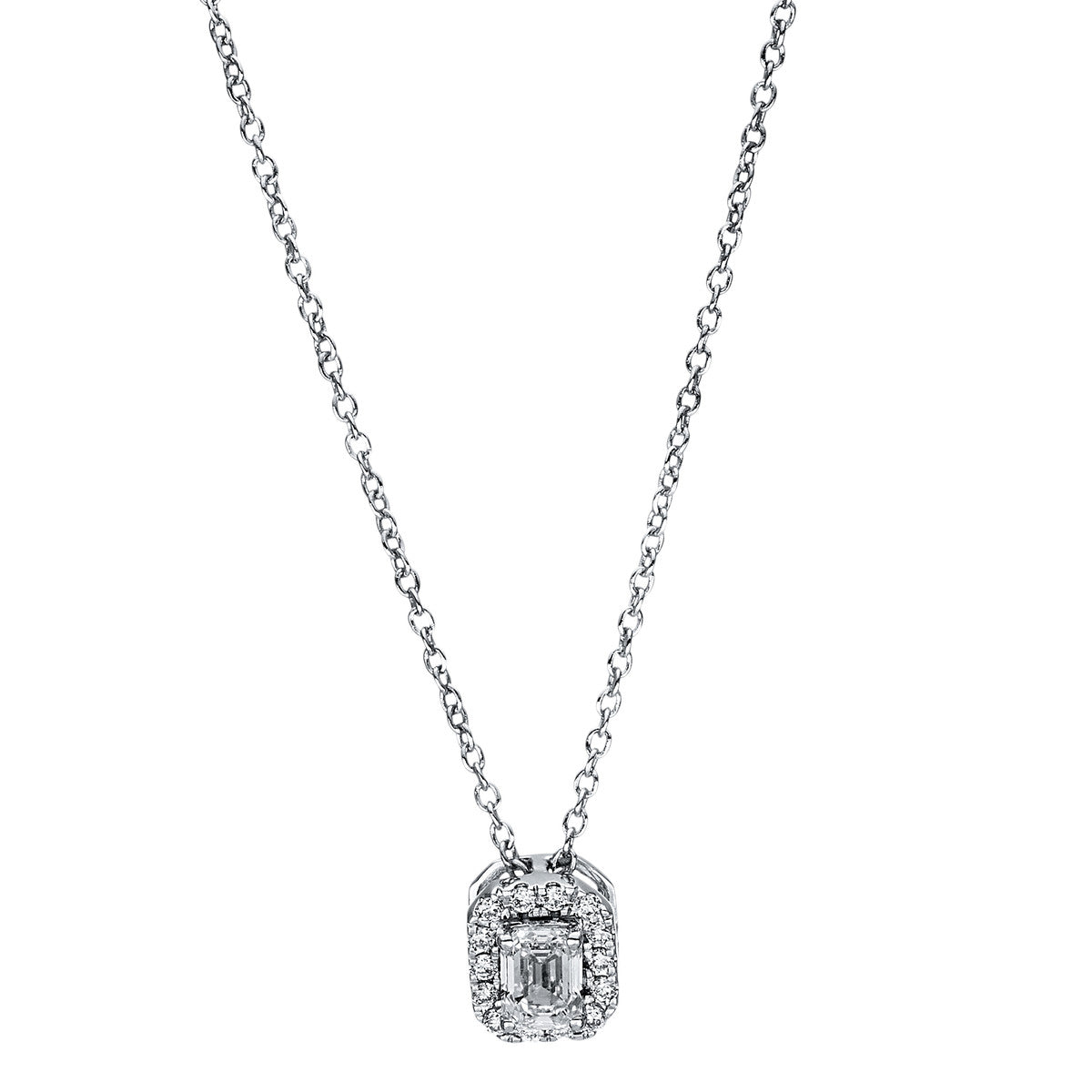 Solitaire mit Besatz Collier - 4F357