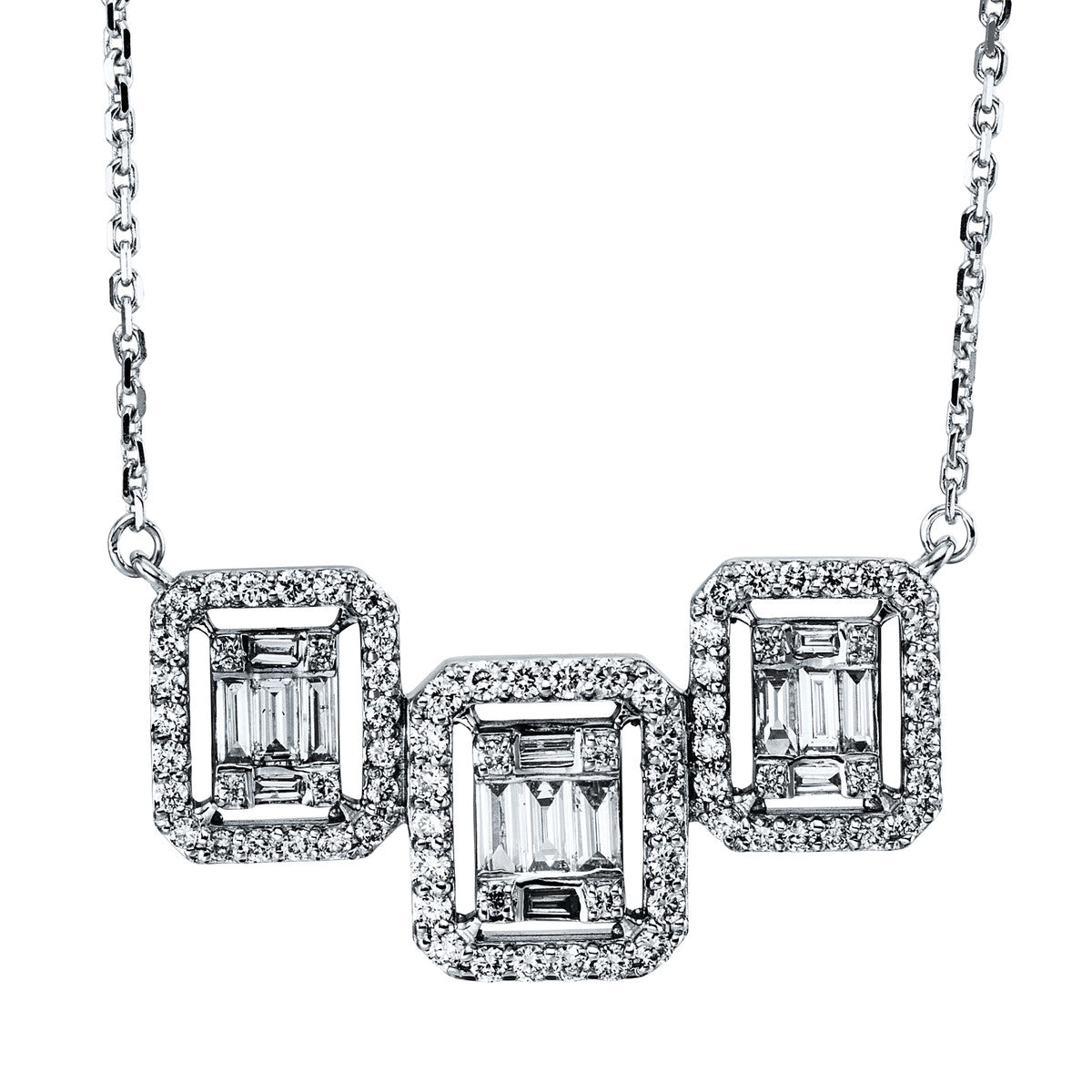 Baguette Illusion Collier - 4G332