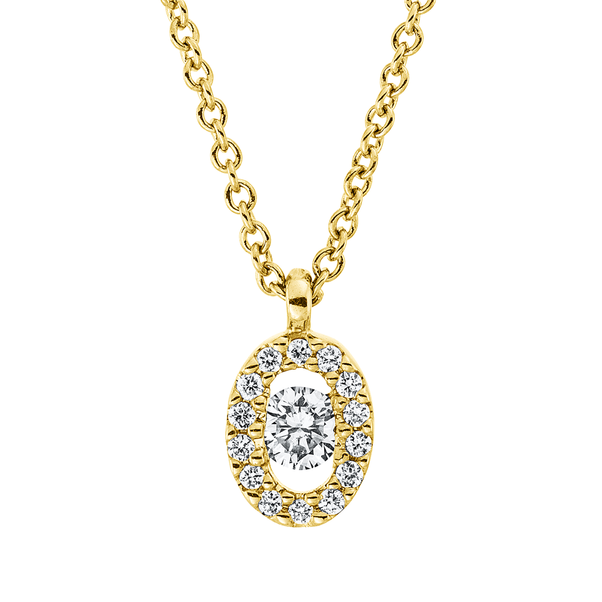 Solitaire mit Besatz Collier - 4N750