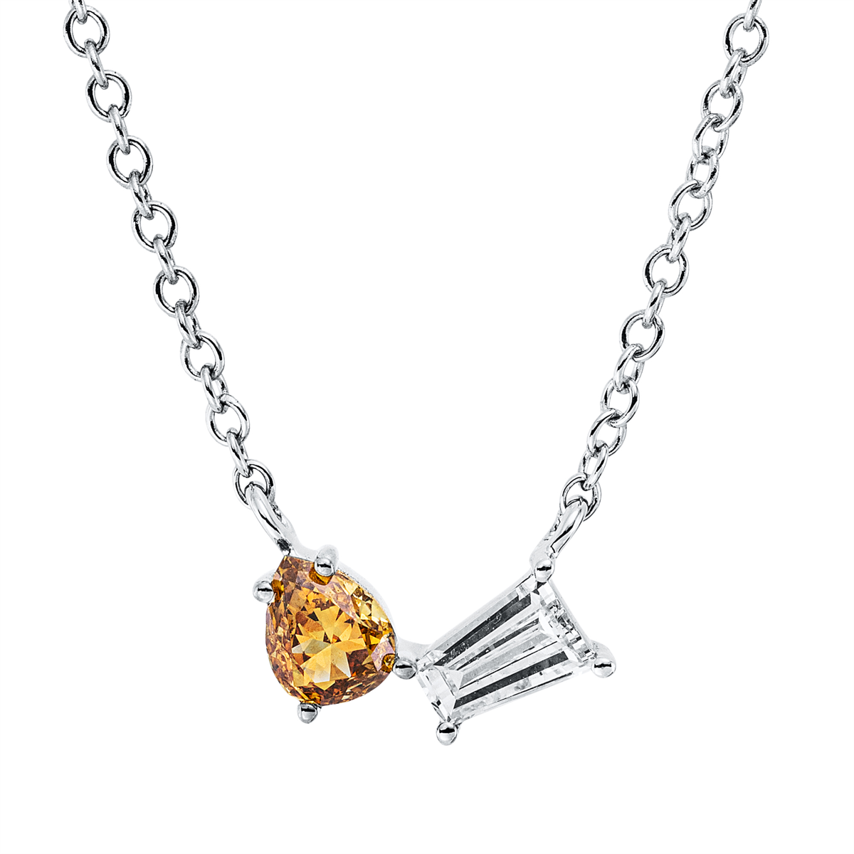 Farbiger Diamant Collier - 4O170