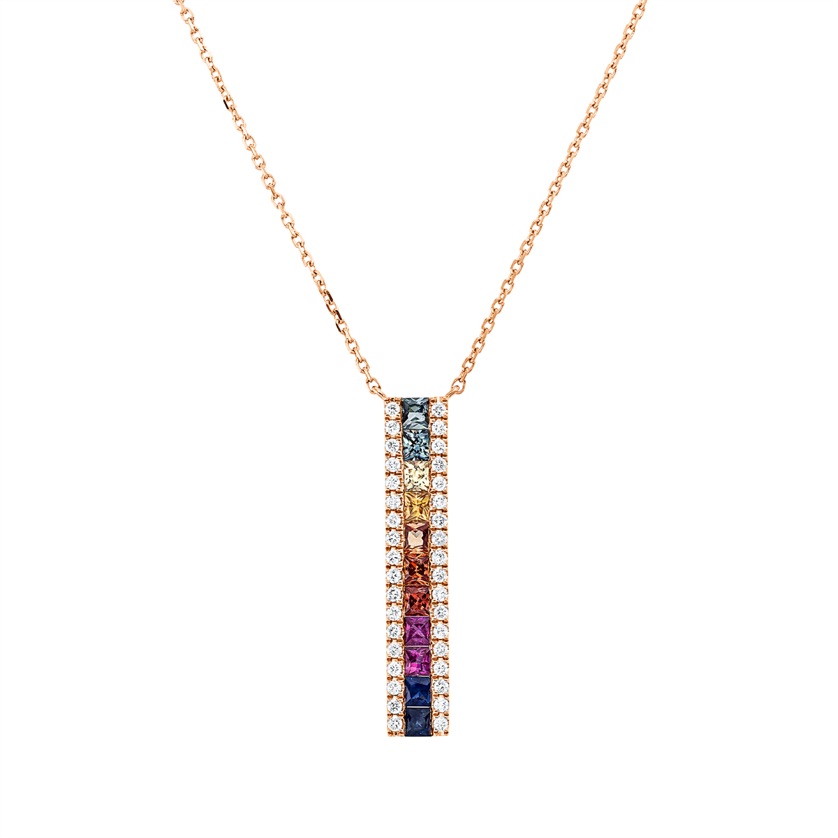 Rainbow & Multicolor Collier - 4P369