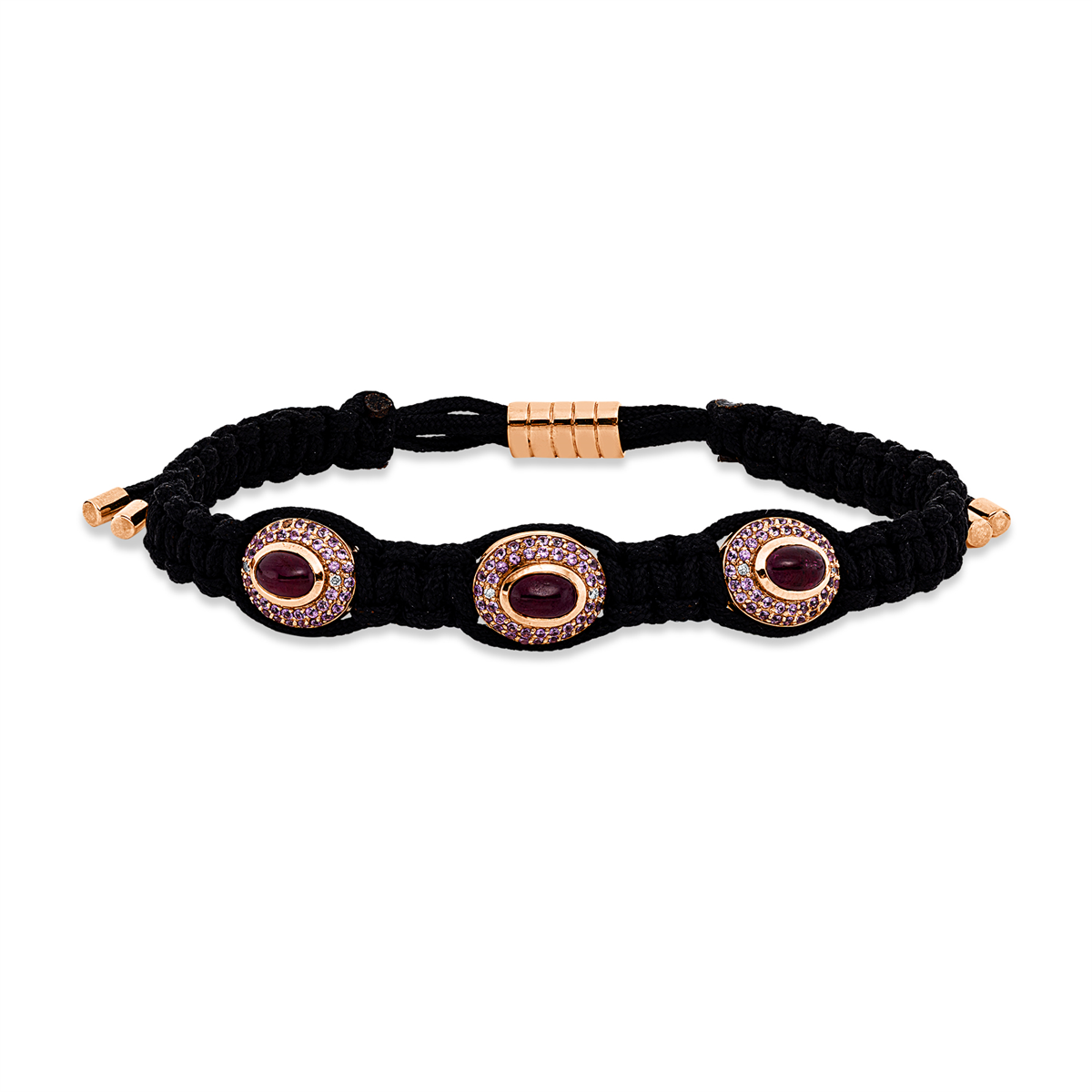 Leder- & Stoffband Armband - 5G194