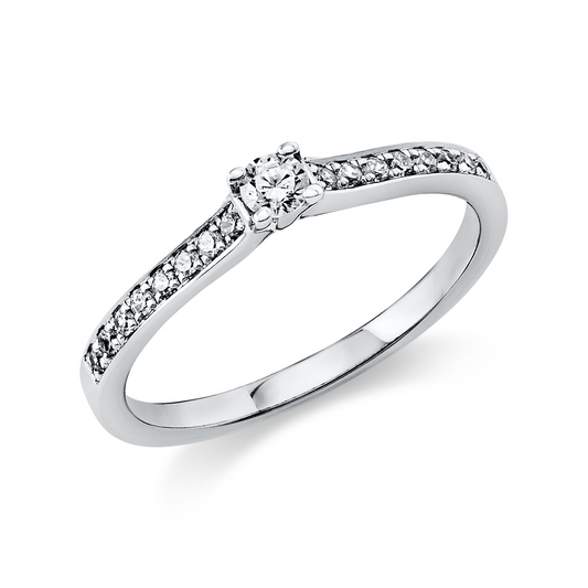 Solitaire mit Besatz Ring - 1A454