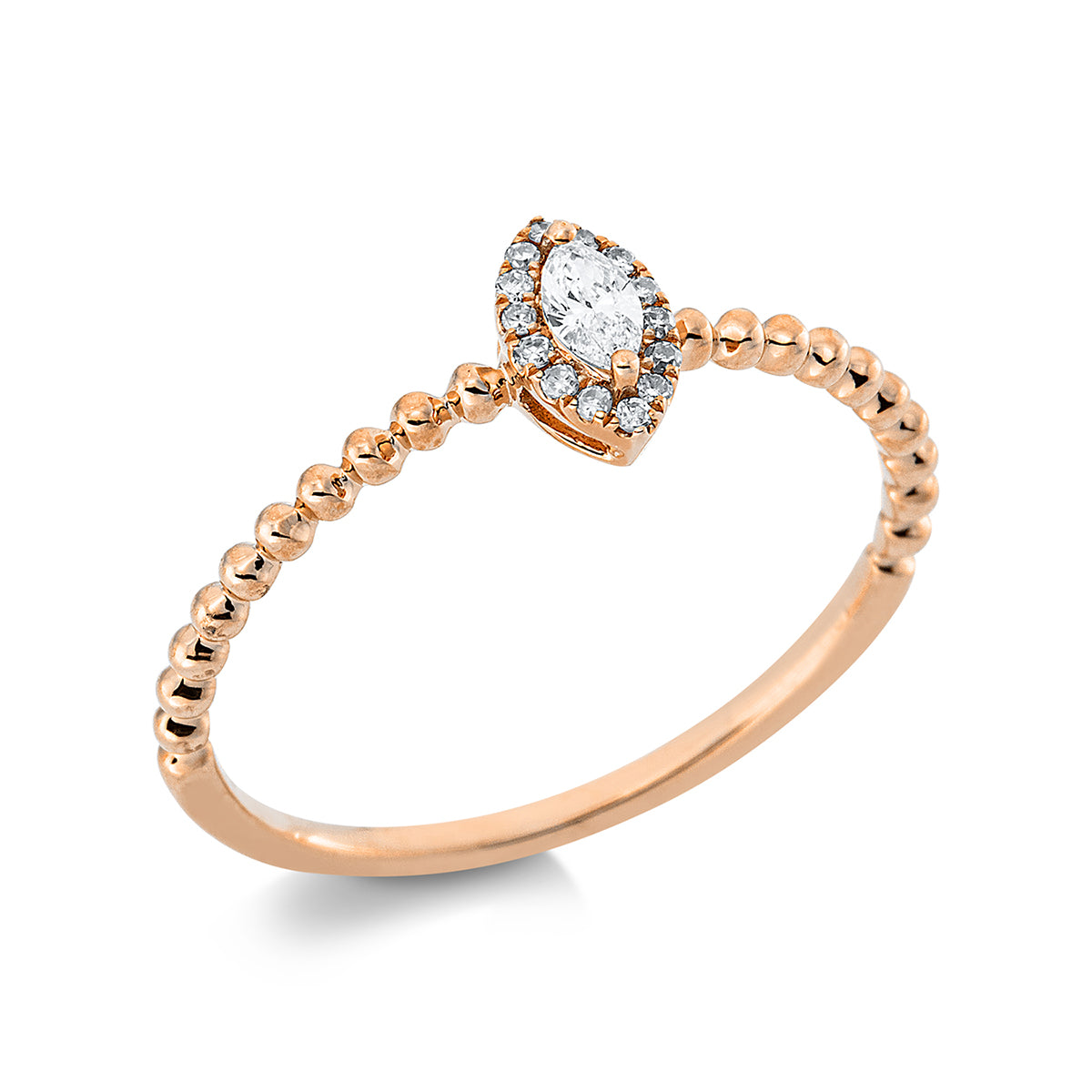 Solitaire mit Besatz Ring - 1DB10