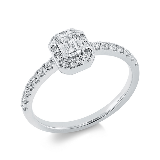 Solitaire mit Besatz Ring - 1FB83