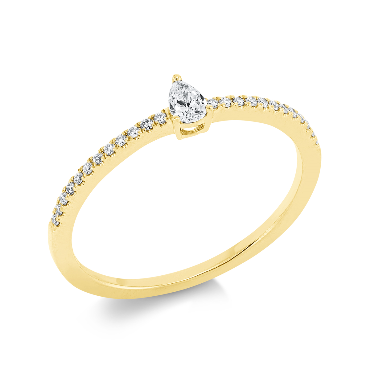 Solitaire mit Besatz Ring - 1FG74