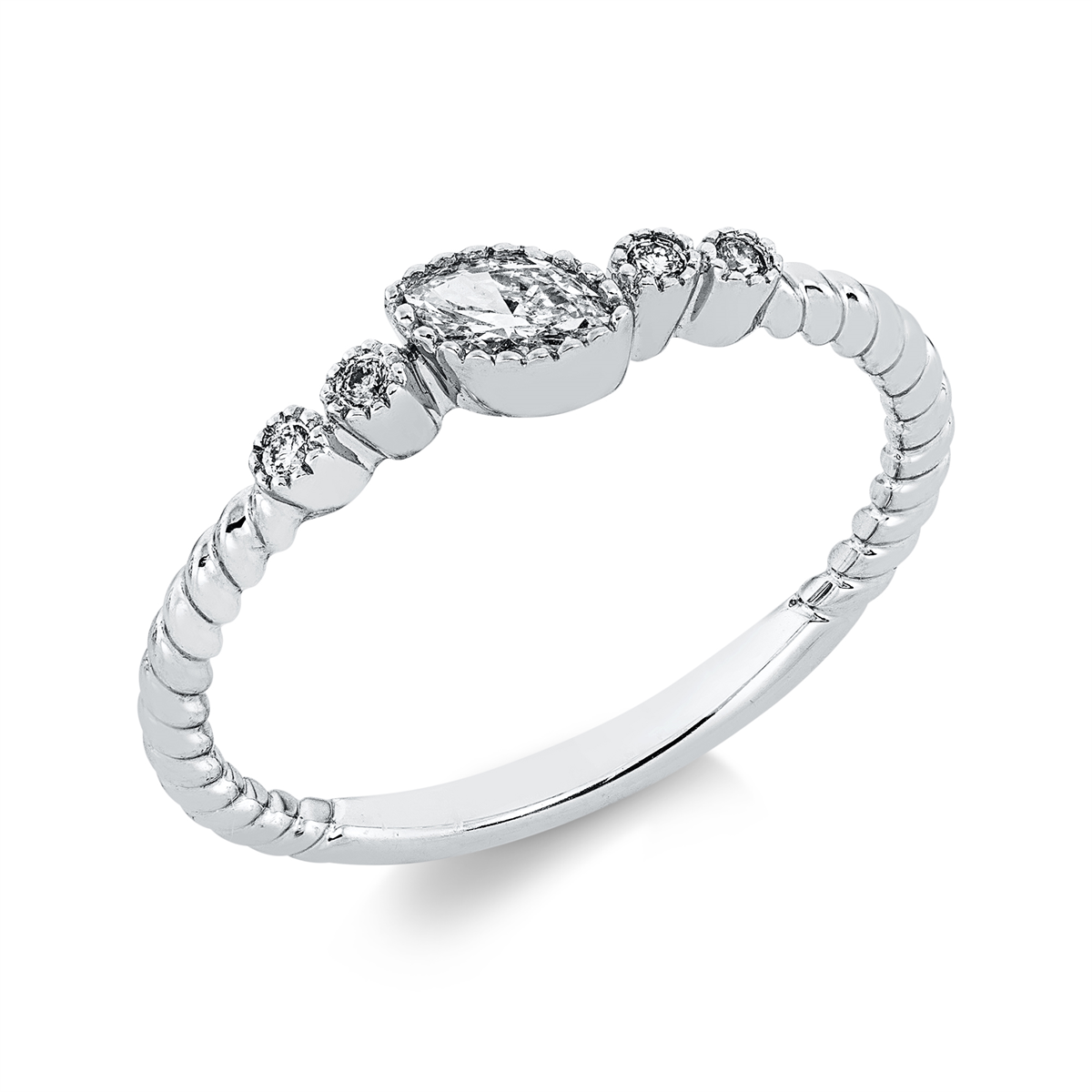 Solitaire mit Besatz Ring - 1GO88