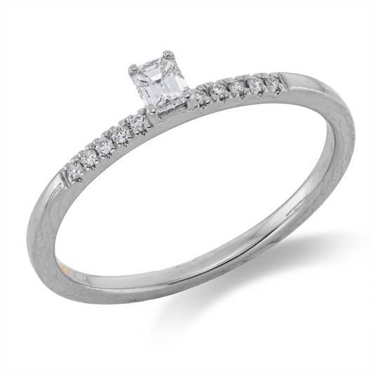 Solitaire mit Besatz Ring - 1HM91