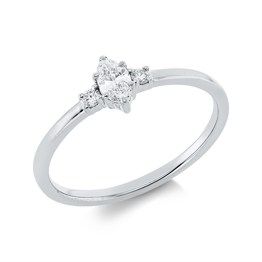 Solitaire mit Besatz Ring - 1HN06