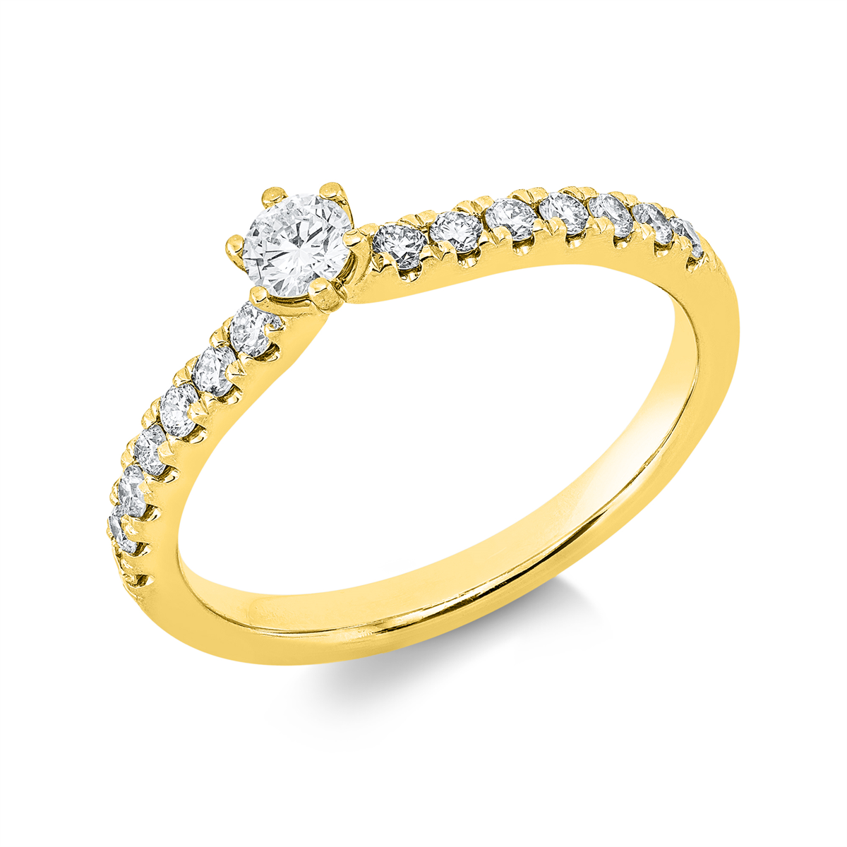 Solitaire mit Besatz Ring - 1IQ81
