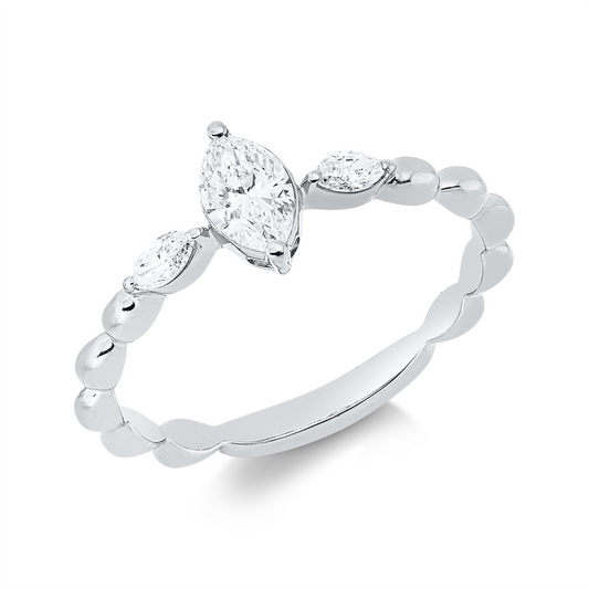 Solitaire mit Besatz Ring - 1IW13