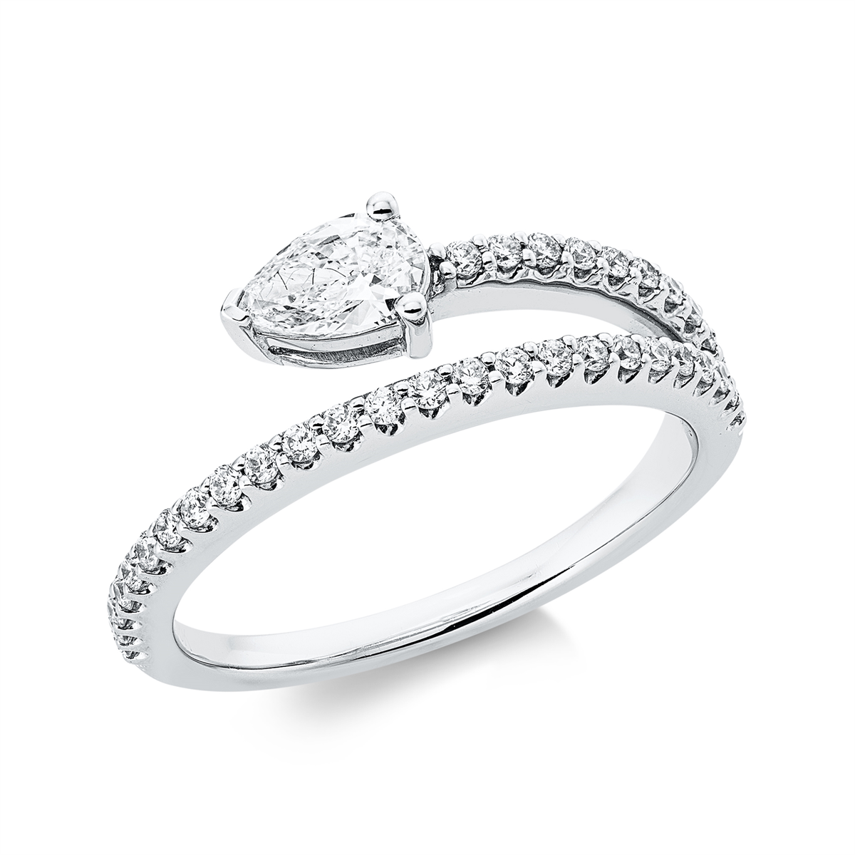Solitaire mit Besatz Ring - 1JE96
