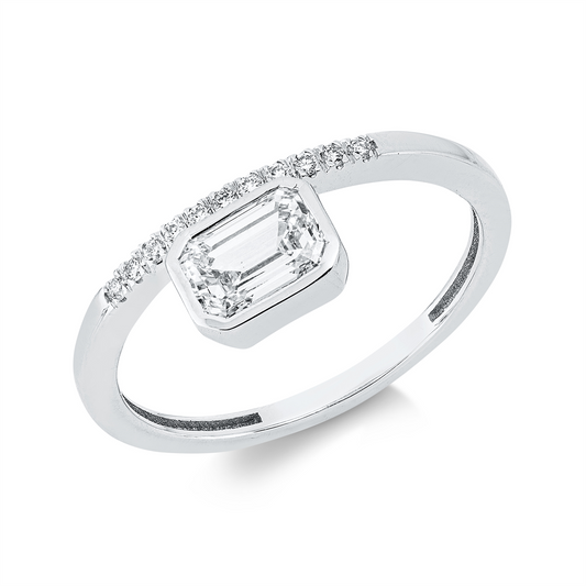 Solitaire mit Besatz Ring - 1JL16
