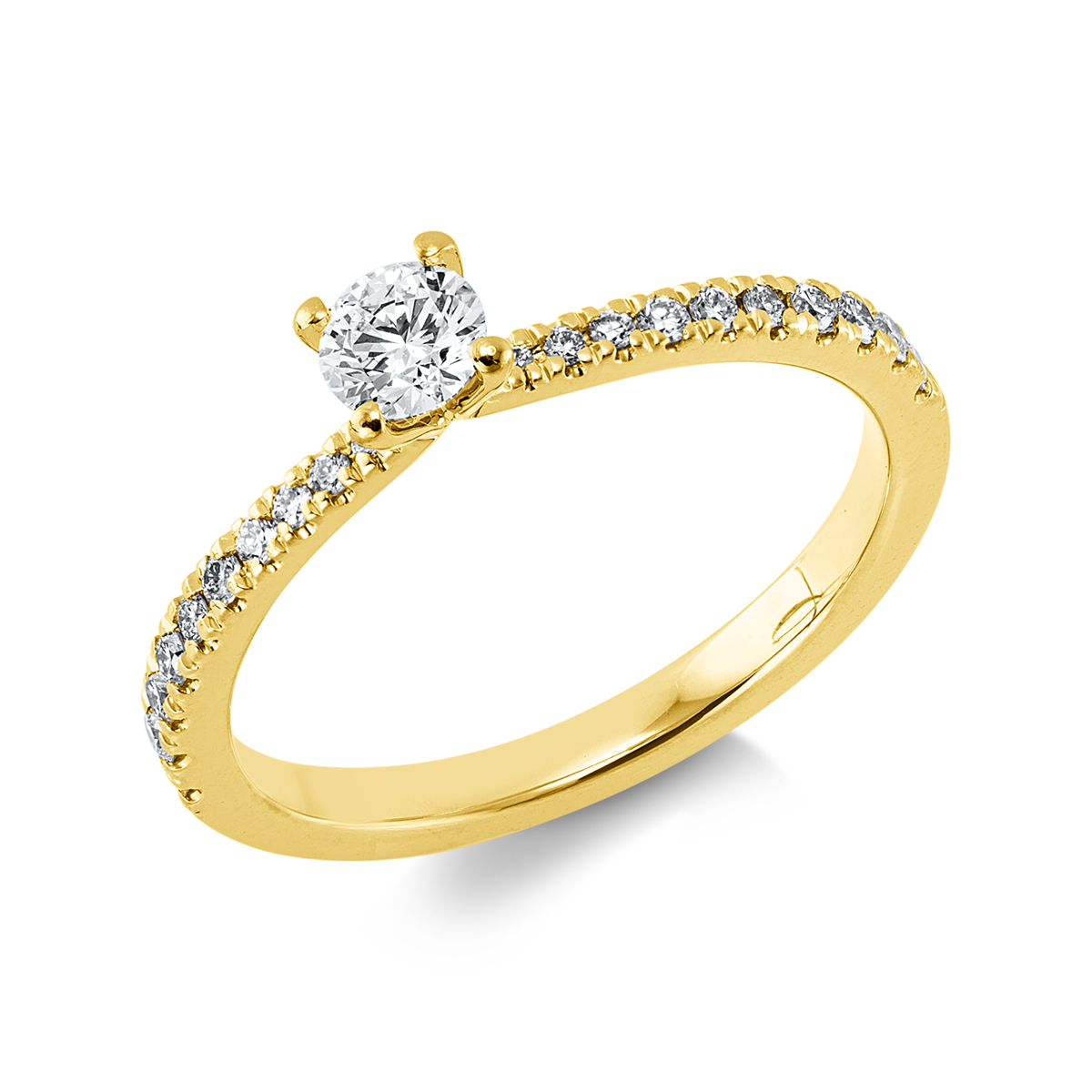 Solitaire mit Besatz Ring - 1JW98