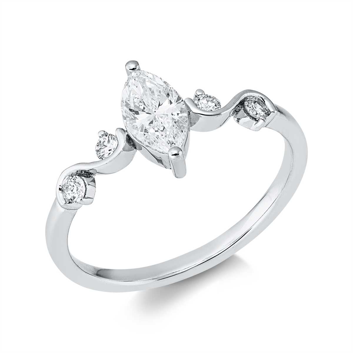 Solitaire mit Besatz Ring - 1KE43