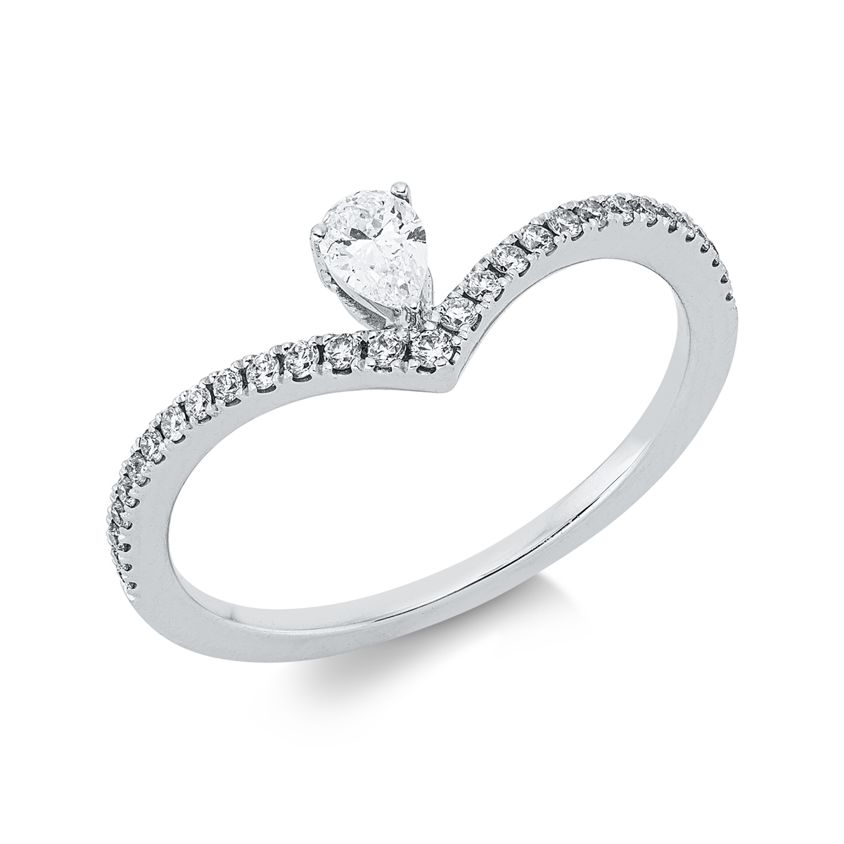 Solitaire mit Besatz Ring - 1KM90