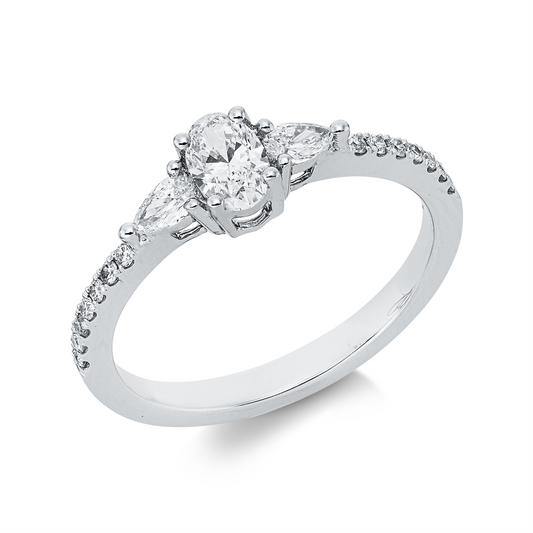 Solitaire mit Besatz Ring - 1KM93