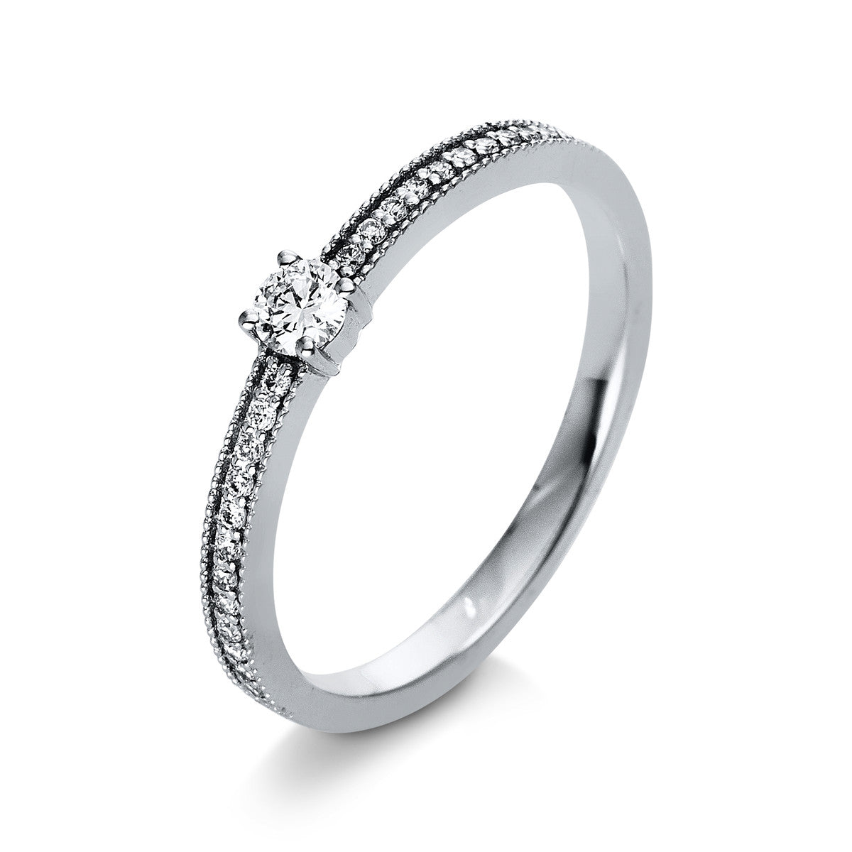 Solitaire mit Besatz Ring - 1R338