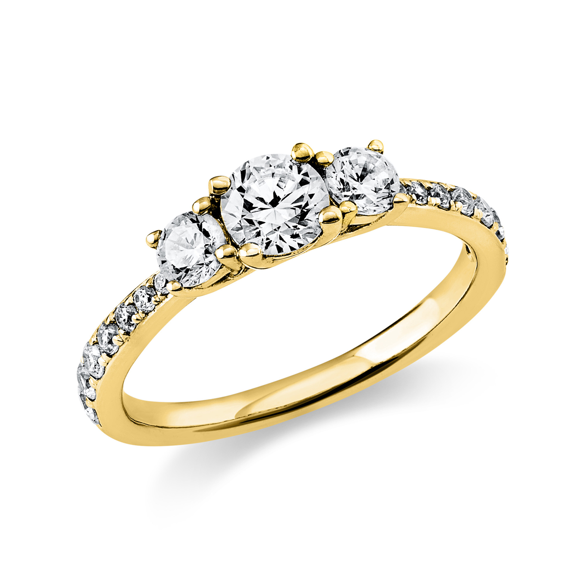 Solitaire mit Besatz Ring - 1T305