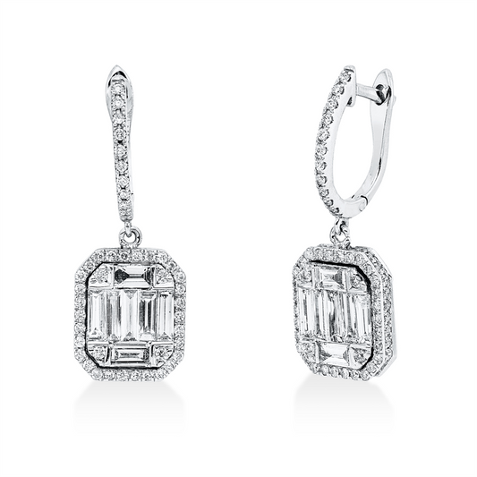 Baguette Illusion Ohrschmuck - 2V480