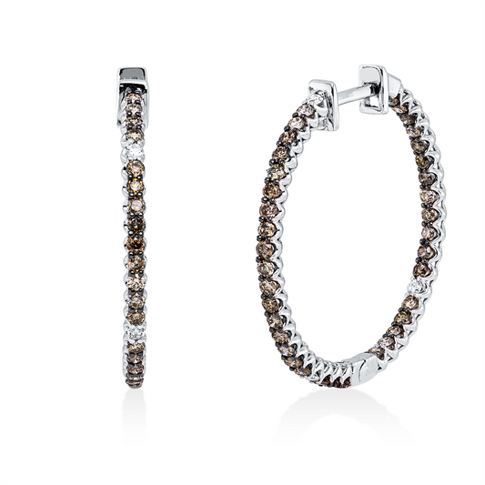 Farbiger Diamant Creolen - 2Y448
