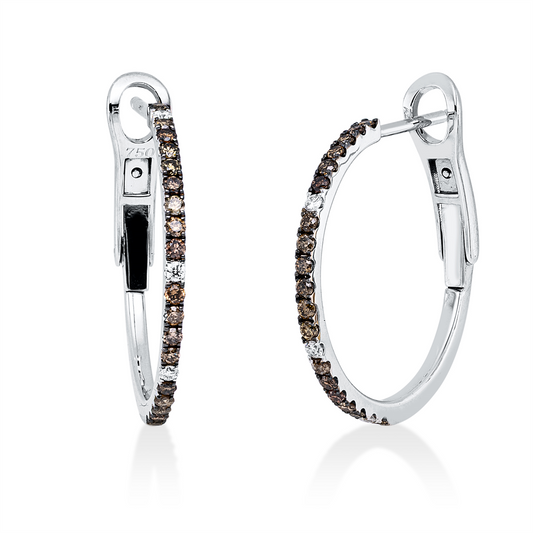 Farbiger Diamant Creolen - 2Y449