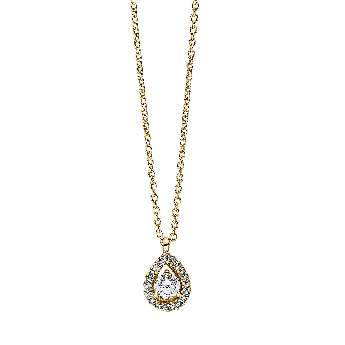 Solitaire mit Besatz Collier - 4F924
