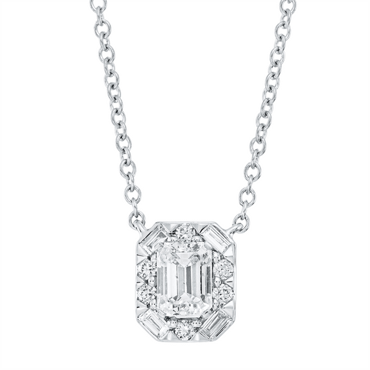 Solitaire mit Besatz Collier - 4M071