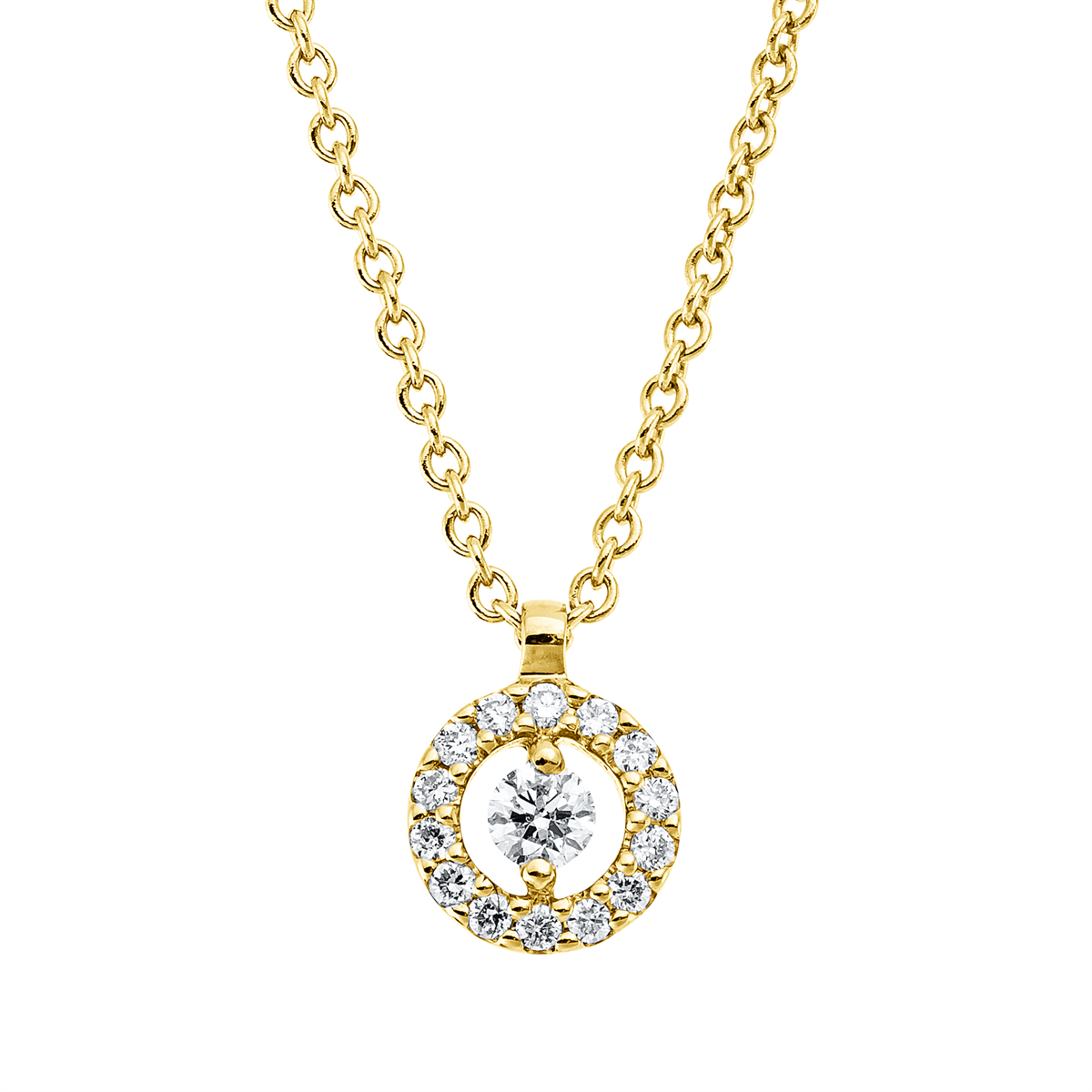Solitaire mit Besatz Collier - 4N748