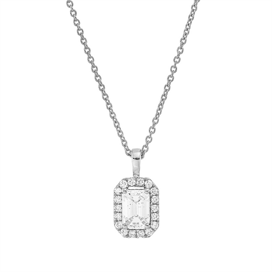 Solitaire mit Besatz Collier - 4Q788