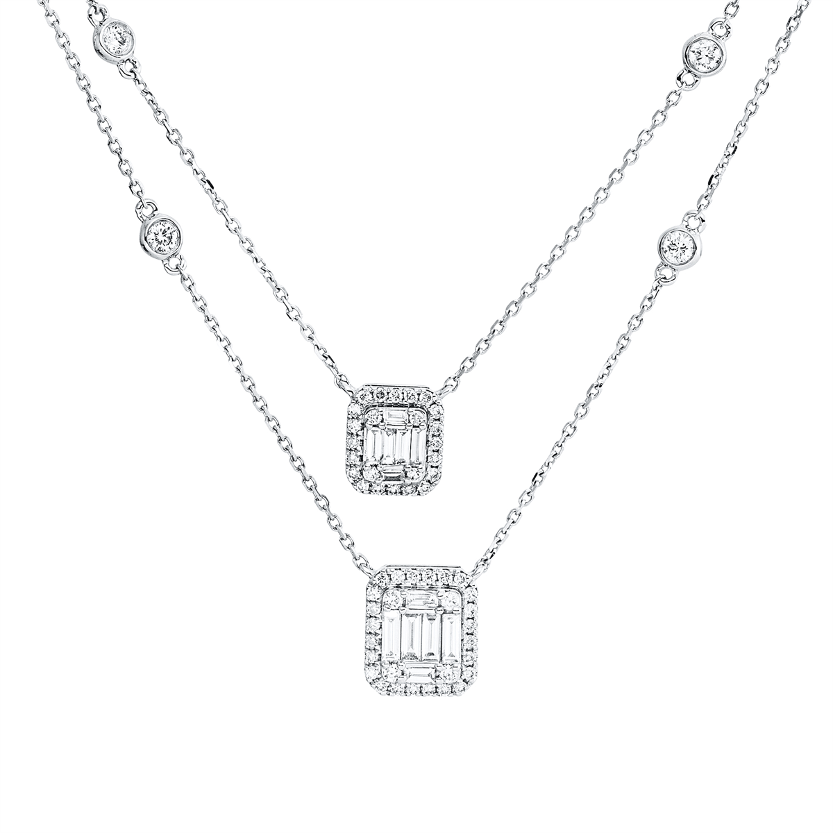Baguette Illusion Collier - 4R680