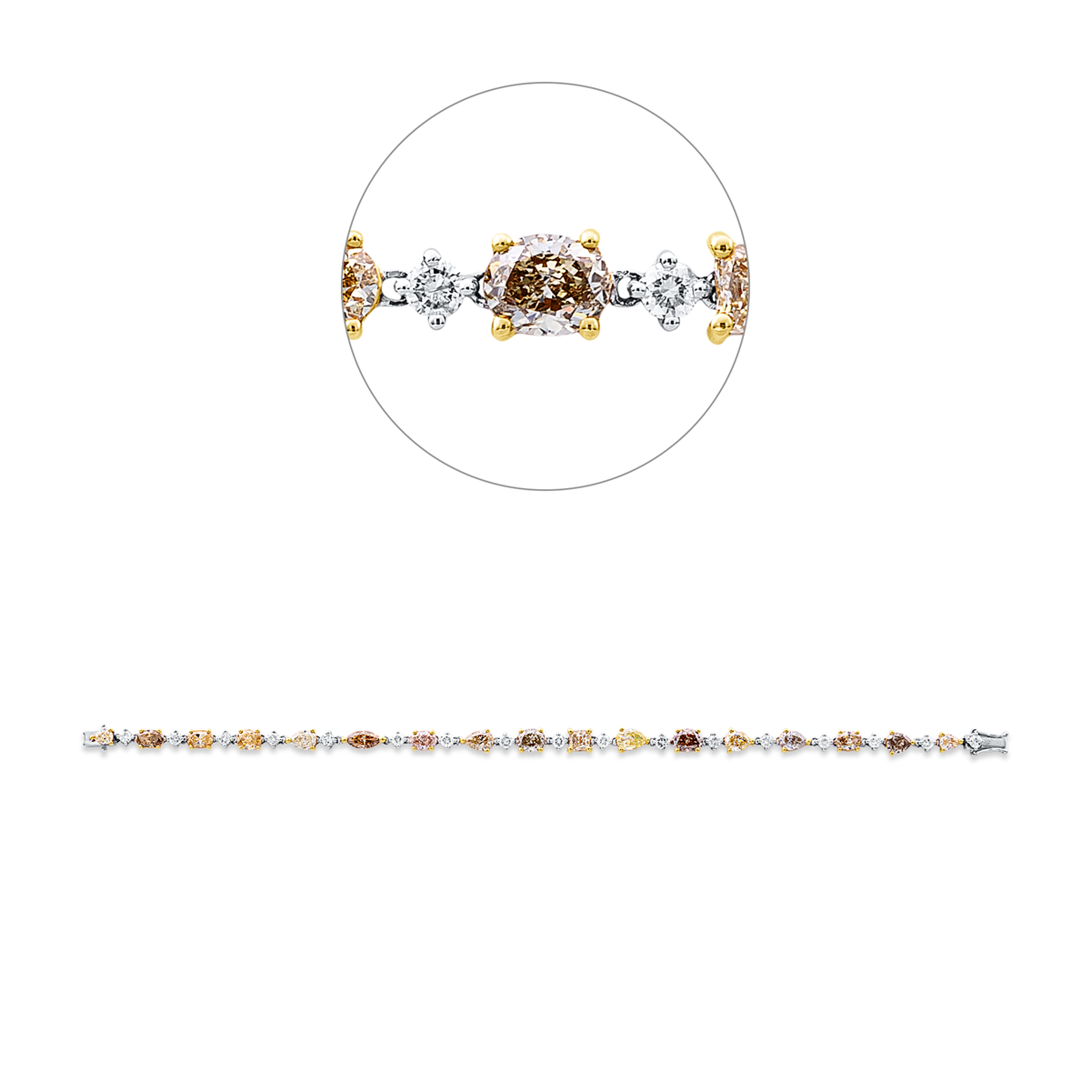 Farbiger Diamant Armband - 5F784