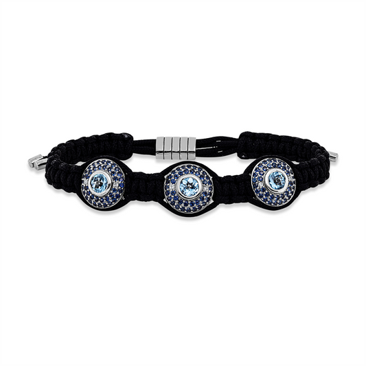Leder- & Stoffband Armband - 5G195